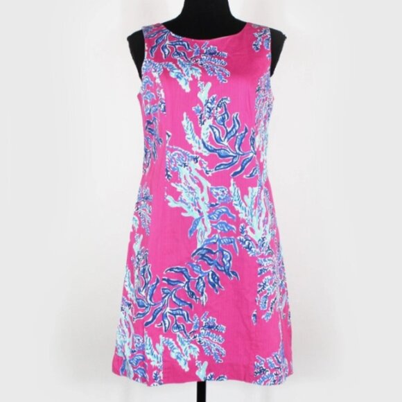 Lilly Pulitzer Capri Pink Samba Cathy Shift Dress Sz 6 - Picture 4 of 6